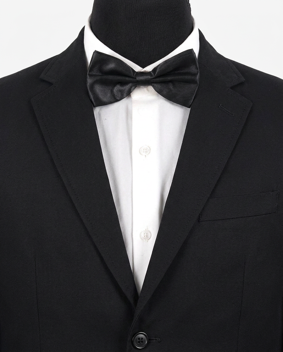 Men's Two Piece Black Tuxedo Jacket — Notch Lapel