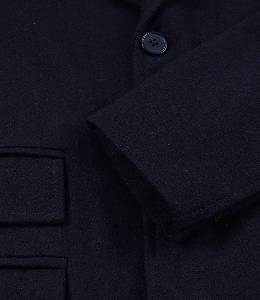 Men's Vintage Blue Wool Overcoat – Shelby Gangster Style