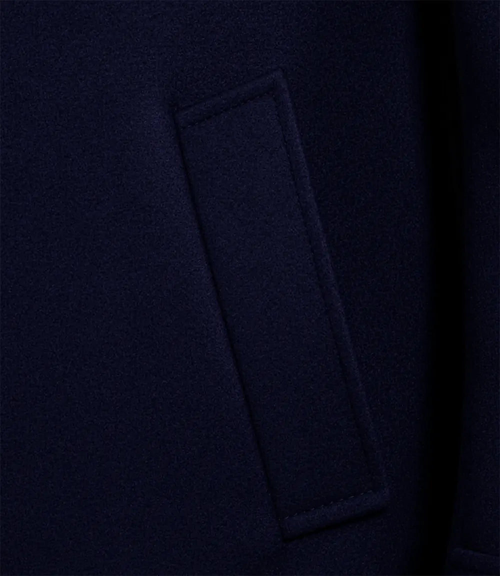 Kenney Men’s Double-Breasted Paul Blue Wool Coat - Blue - view 4