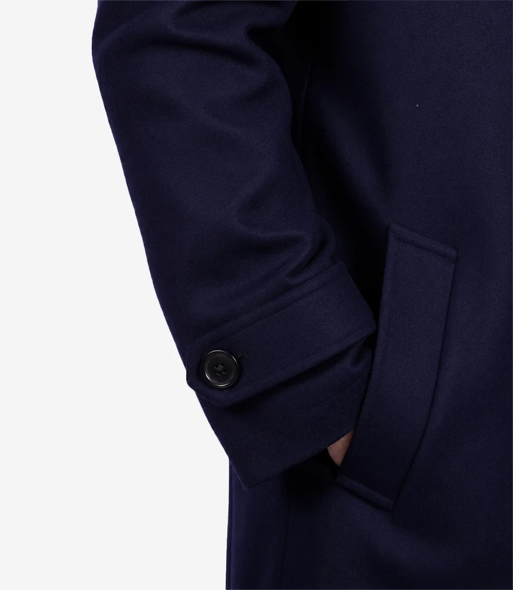 Kenney Men’s Double-Breasted Paul Blue Wool Coat - Blue - view 5