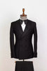 Mens Peak Lapel Double Breasted Black Tuxedo