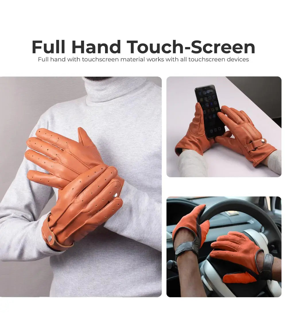 Tan Leather Gloves