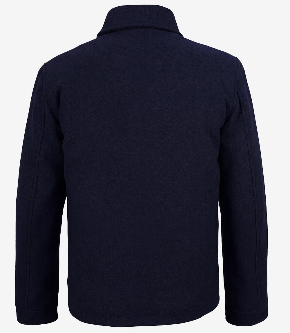 Kevin's Men's Paul Blue Wool Button up Jacket - Blue - view 5