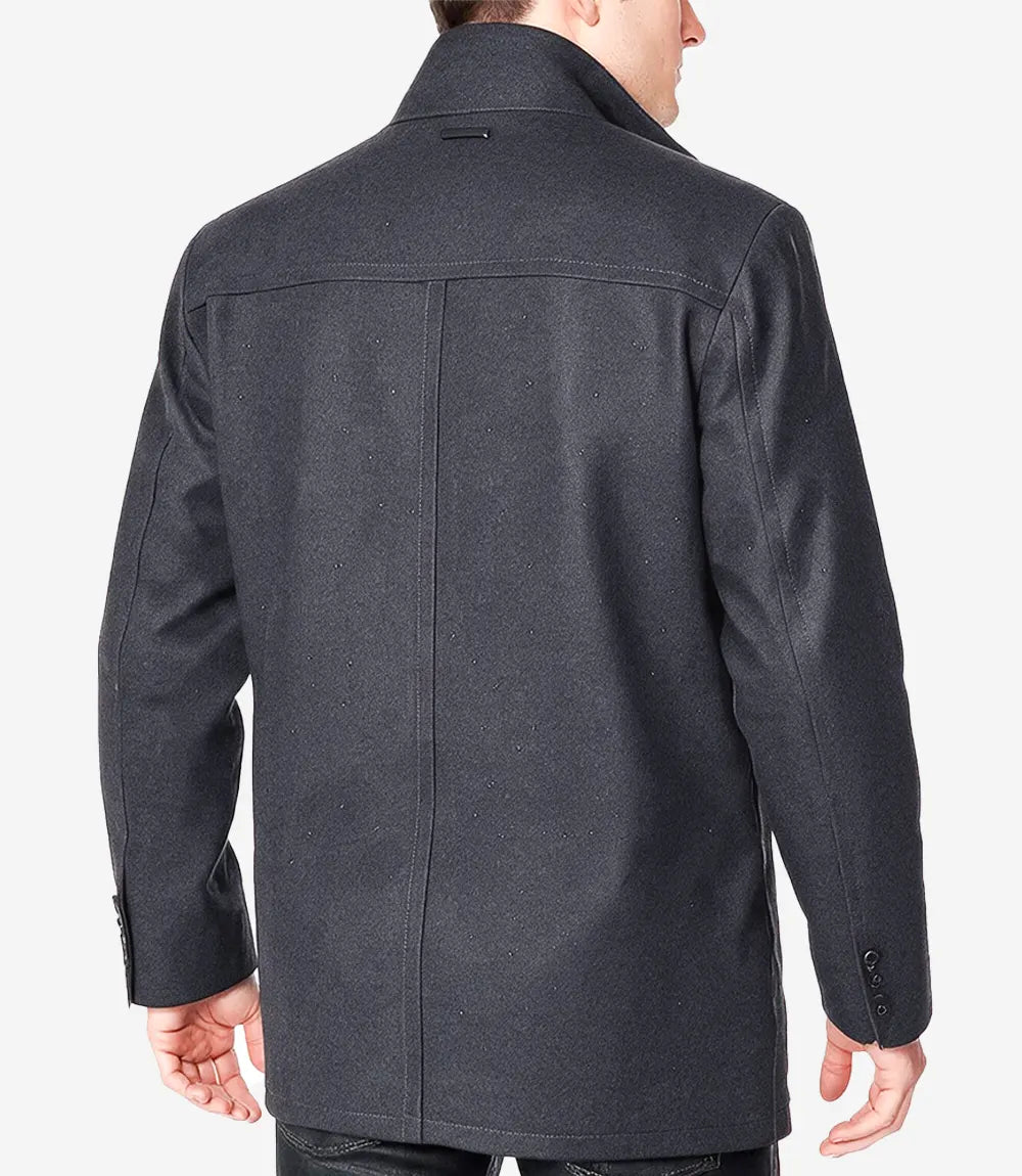 Rafferty Men’s Grey Wool Car Coat – Modern Fit - Grey - view 2