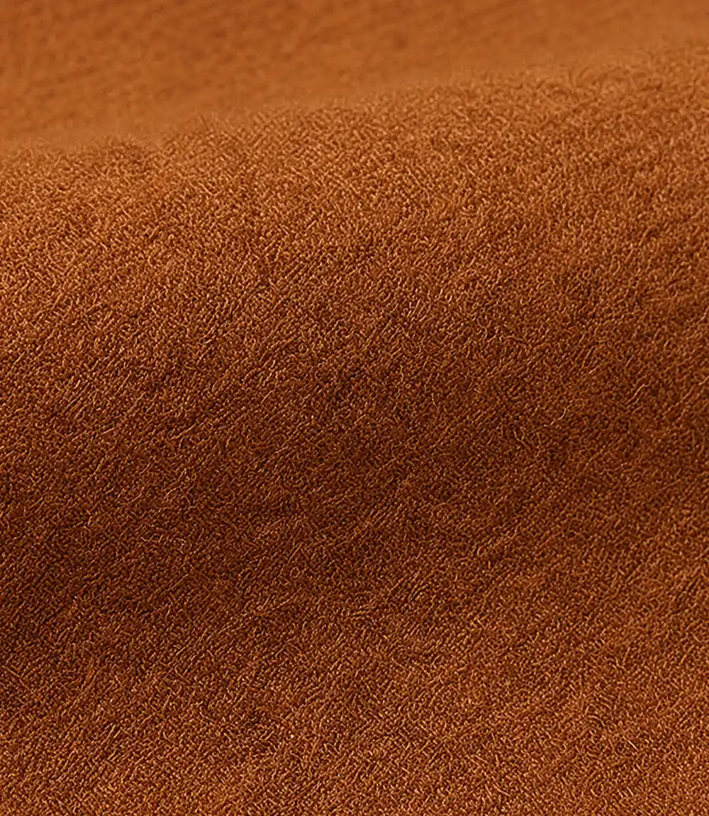 Rosario Runway: Women's Collarless Rust Wool Coat - Rust - view 6