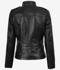 Women's Black Lambskin Biker Style Jacket