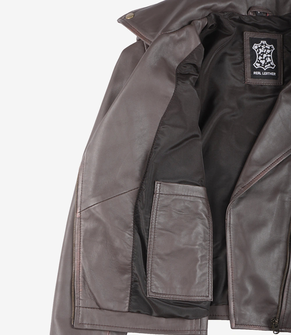 Colorado Womens Dark Brown Leather Jacket