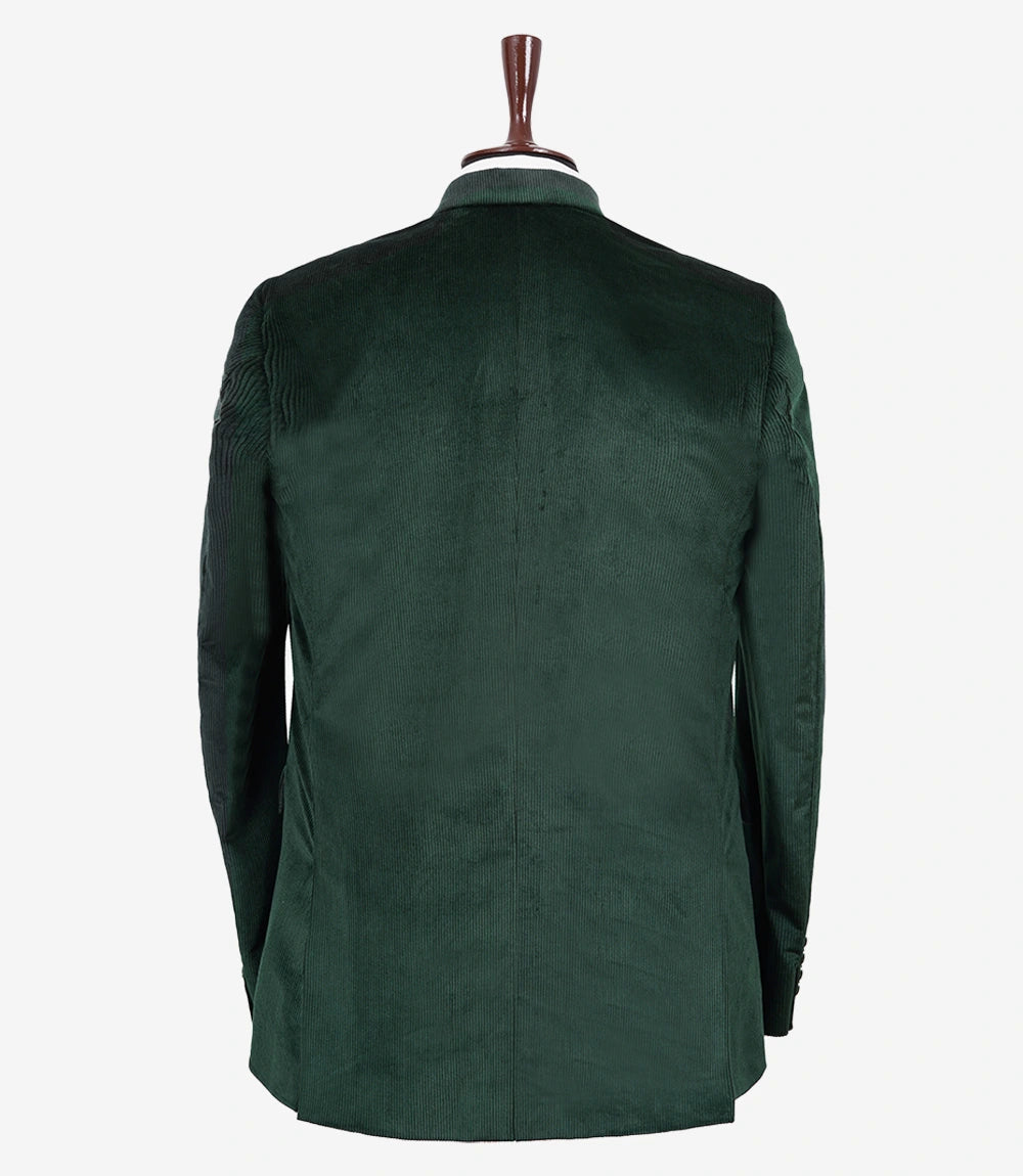 Men's Green Corduroy Two-Piece Suit – Notch Lapel Blazer