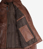 Men's Cognac Brown Quilted Biker Style Leather Jacket