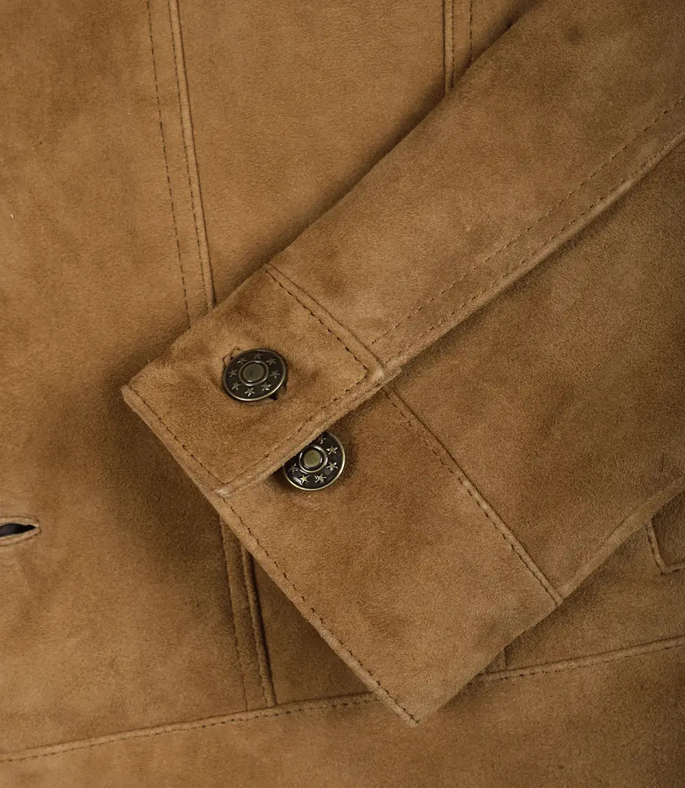 Light Brown Suede Leather Jacket Mens