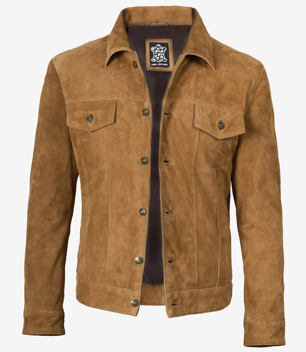 Brown Suede Leather Jacket Mens – FJackets