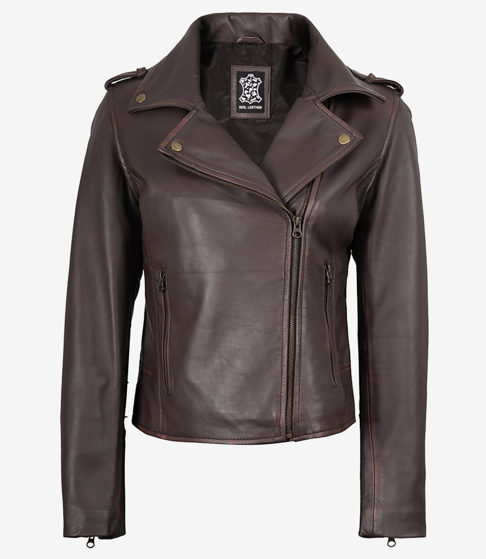 Colorado Womens Dark Brown Leather Jacket