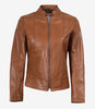 Montana Womens Camel Leather Jacket