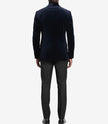Mens 2 Button Deep Blue Velvet Tuxedo with Shawl Lapel