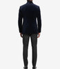 Mens 2 Button Deep Blue Velvet Tuxedo with Shawl Lapel