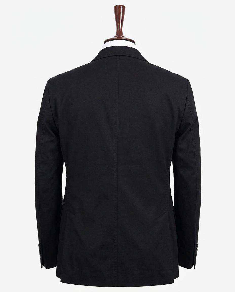 Men's Two Piece Black Tuxedo Jacket — Notch Lapel