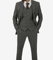 Men's Three-Piece Two-Button Gray Gangster Suit