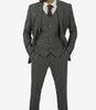 Men's Three-Piece Two-Button Gray Gangster Suit