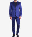 Men's Royal Blue Slim Fit 2-Piece Velvet Tuxedo