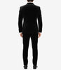 Mens Shawl Lapel Single Button Black Velvet Tuxedo