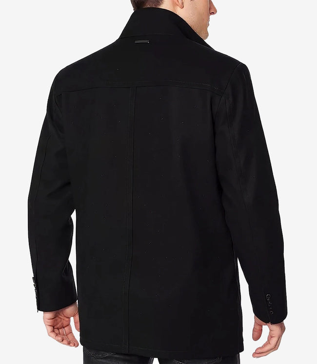 Rafferty Men's Black Wool Car Coat – Modern Fit