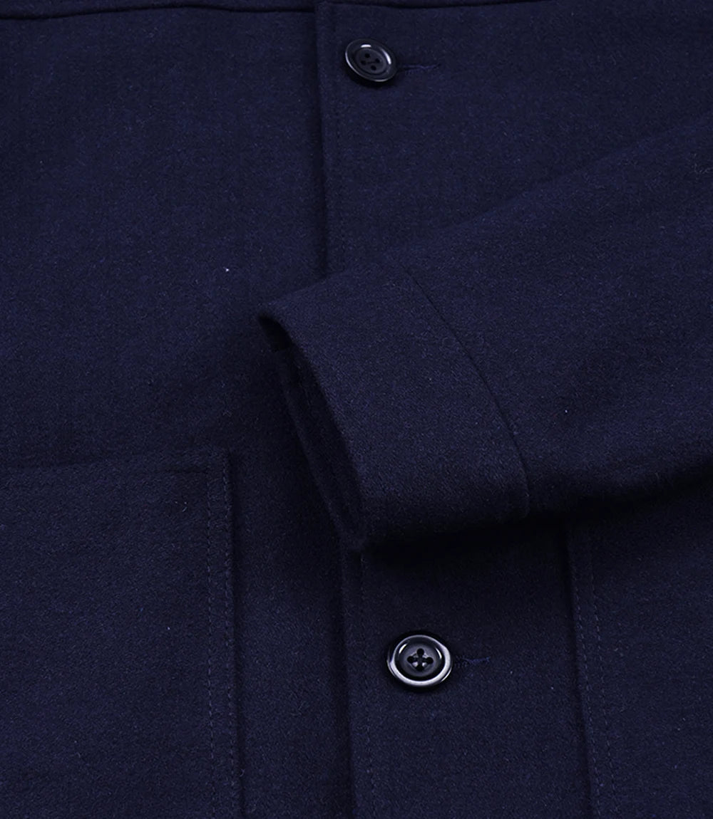 Kevin's Men's Paul Blue Wool Button up Jacket