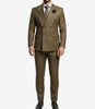 Men's Brown Peak Lapel 2-Piece Suit | Double-Breasted