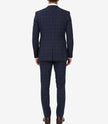 Men's Navy Blue Check 3-Piece Suit – 1920s Vintage-Inspired
