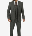 Men's Three-Piece Two-Button Gray Gangster Suit