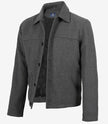 Kevin's  Men’s Gray Wool Button up Jacket