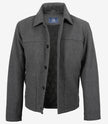 Kevin's  Men’s Gray Wool Button up Jacket
