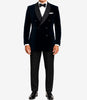 Raleigh Men's Shawl Lapel Blue Velvet Tuxedo | Double-Breasted