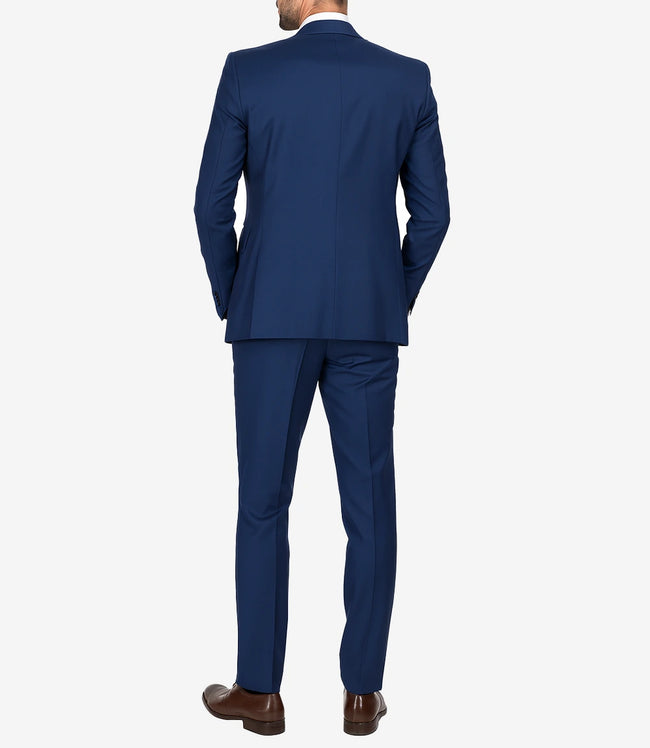 Vollmer Men's Blue 3-Piece Wedding Suit – Peak Lapel