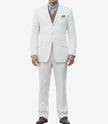 Men's Off-White Three-Piece Suit – Peak Lapel Wedding & Formal Attire