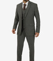 Men's Three-Piece Two-Button Gray Gangster Suit