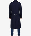 Wallace Men's Blue Overcoat – Double-Breasted