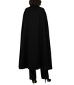 Marrie Women's Black Long Wool Cape Coat