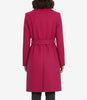 Kristi Women's Pink Notch Lapel Wool Wrap Coat