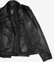 Men's Black Asymmetrical Leather Jacket – Motorcycle Style