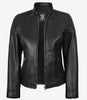 Carrie Black Leather Jacket for Women