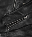 Men's Black Asymmetrical Leather Jacket – Motorcycle Style