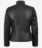 Carrie Black Leather Jacket for Women