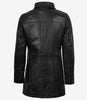 Bristol Womens Black Leather Car Coat - 3/4 Length