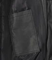 Mens Black Shirt Collar Leather Cowhide Jacket