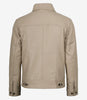 Men's Real Lambskin Leather Beige Trucker Jacket