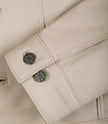 Men's Real Lambskin Leather Beige Trucker Jacket