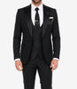 Men's Slim Fit Peak Lapel Black 3-Piece Tuxedo
