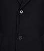 Men's Single-Breasted Black Wool Coat – Modern Fit