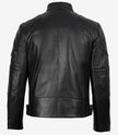 Men's Real Leather Black Biker Style Jacket