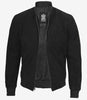 Men's Premium Black Suede Bomber Jacket